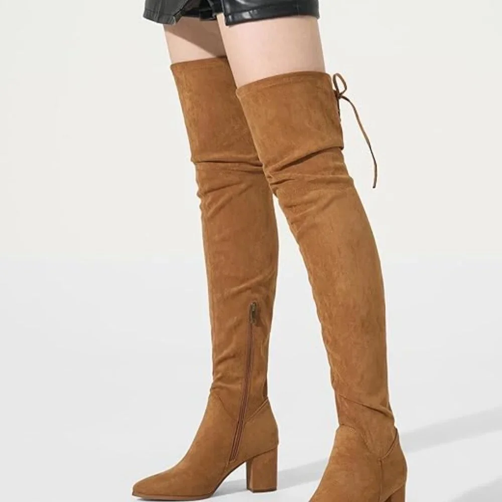 Women's Over The Knee Camel Boots